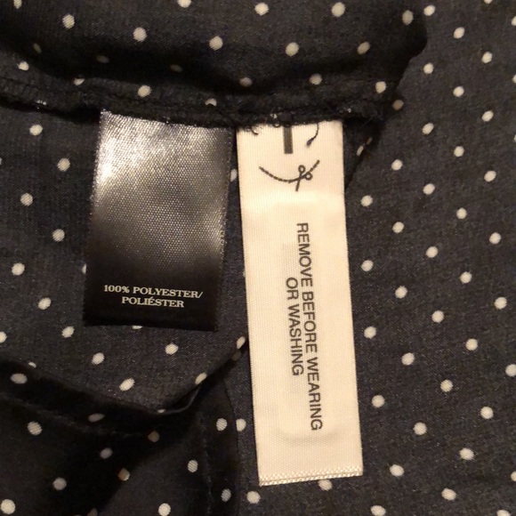 Ann Taylor NWT Black w/White Polka Dots Blouse XL - Picture 8 of 12